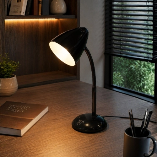 VALESO Table Lamp SM-0303, Metal, Black, E27, 60W