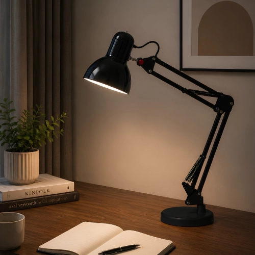 VALESO Table Lamp SM-800A, Metal + Plastic, Black, E27, 60W