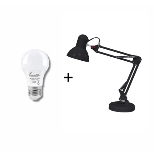 VALESO Table Lamp SM-800A, Metal + Plastic, Black, E27, 60W - Фото № 2