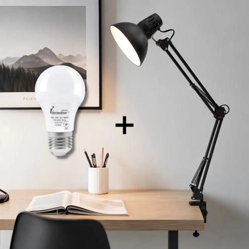 VALESO Table Lamp SM-800, Metal, Black, E27, 60W