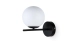 VALESO Wall Lamp 5179-1, 1 Light, Metal + Glass, Black, E27, 60W