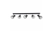 VALESO Ceiling Chandelier CD502-5, 5 Lights, Metal, Black, E14, 60W