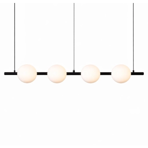 VALESO LED Ceiling Chandelier G5105-4, Metal + Acrylic, Black, 64W, 4000Lm, CCT - Фото № 1