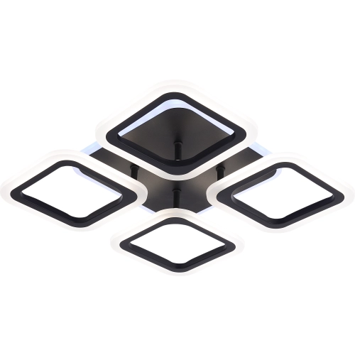 Ceiling chandelier VALESO LI8822/4B BK (RGB), black, LED 64W+8W - Фото № 2