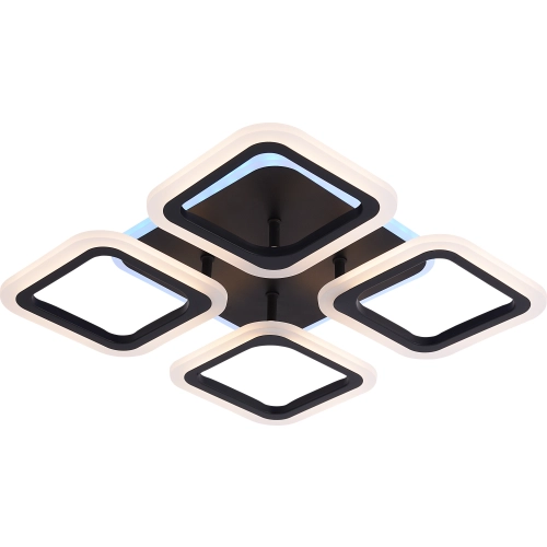 Ceiling chandelier VALESO LI8822/4B BK (RGB), black, LED 64W+8W - Фото № 3