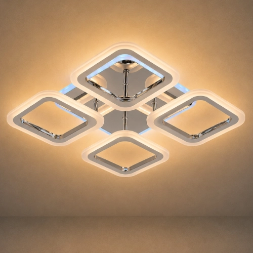 Ceiling chandelier VALESO LI8822/4B CR (RGB), chrome, LED 64W+8W