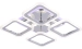 Ceiling chandelier VALESO LI8822/4B CR (RGB), chrome, LED 64W+8W - Фото № 3
