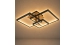Люстра стельова VALESO DK6589-3 BK+WOOD, чорний + дерево, LED 102W - Фото №1