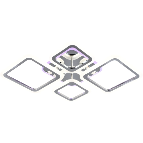 Ceiling chandelier LI8822/2+2 CR (RGB), chrome, LED 84W+8W - Фото № 3