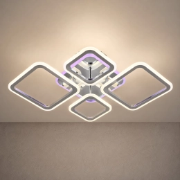 Ceiling chandelier LI8822/2+2 CR (RGB), chrome, LED 84W+8W