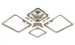 Ceiling chandelier LI8822/2+2 CR (RGB), chrome, LED 84W+8W - Фото № 4