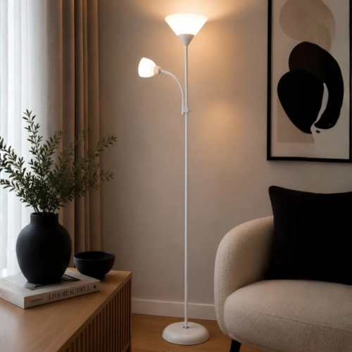 Floor lamp VALESO SM-306D WH, white