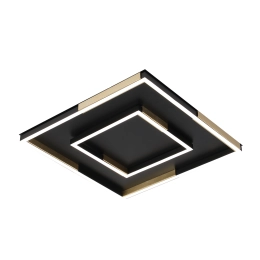 Люстра стельова VALESO 3437/450 чорна з золотом, LED 96W
