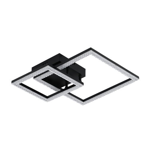 Потолочная люстра VALESO 3452/1+1 черная, LED 56W - Фото № 1