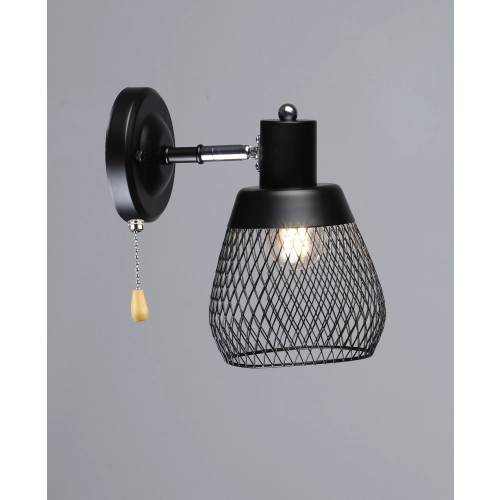 Бра настінне VALESO K2357/1W чорний+хром