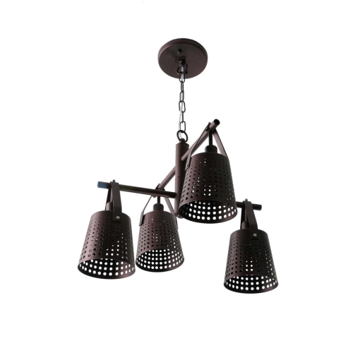 Chandelier Sirius D TC1823-4 in loft style on 4 plafonds